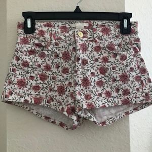 H&M Floral Denim Shorts